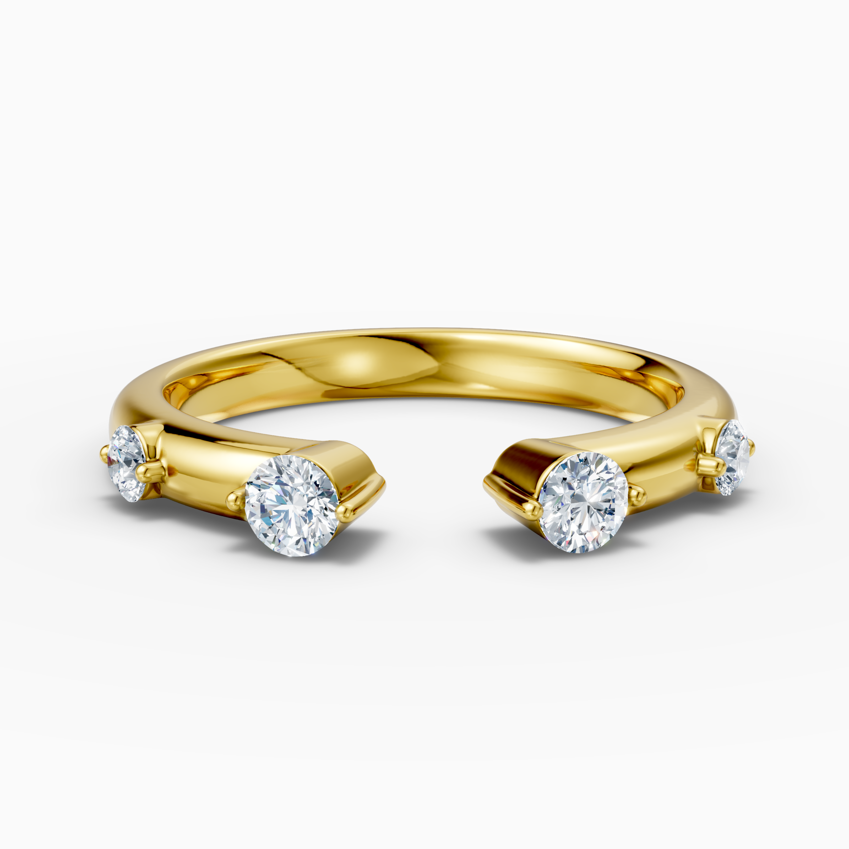 18k round lab-grown diamond band ring