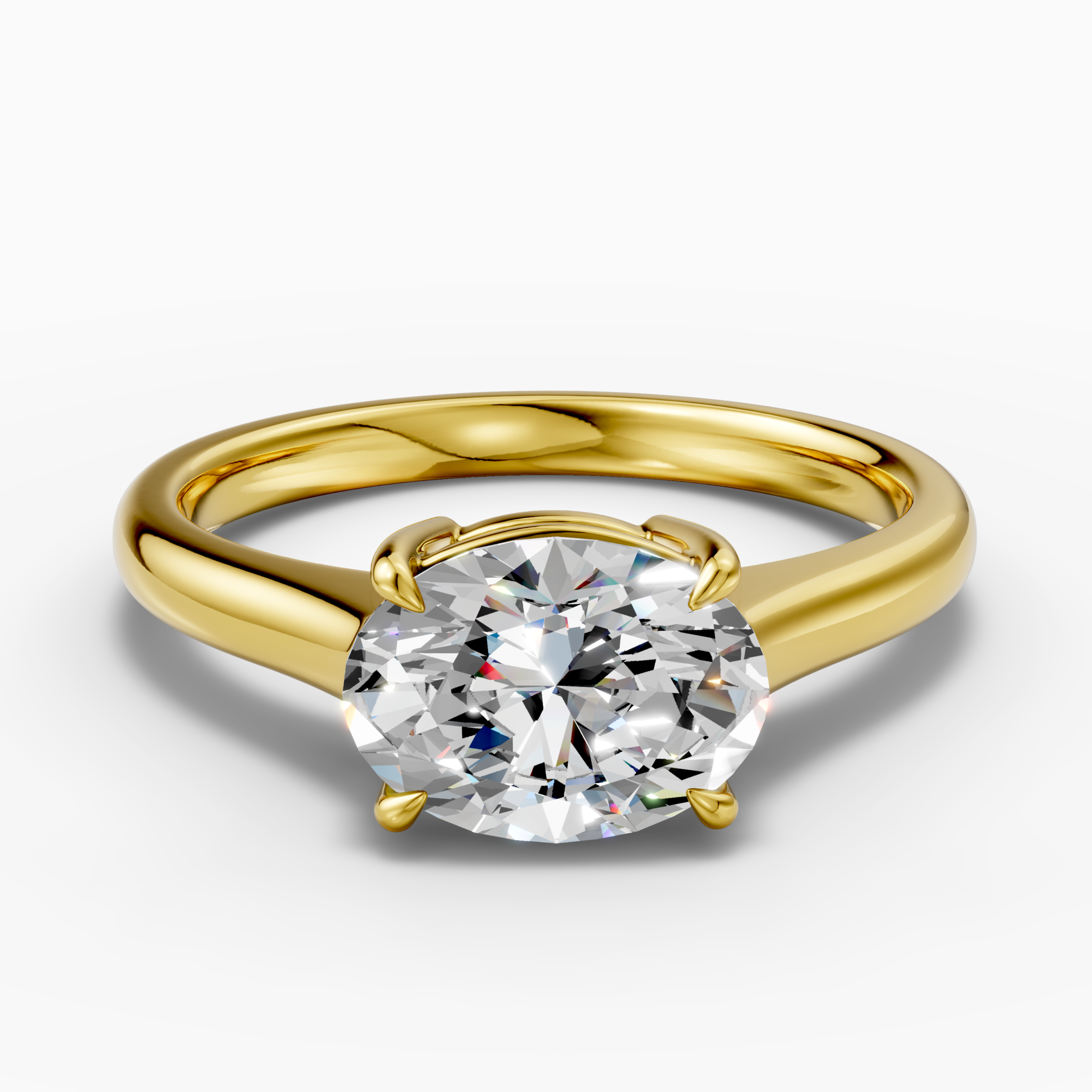 18k gold 1.16-carat oval lab-grown diamond ring