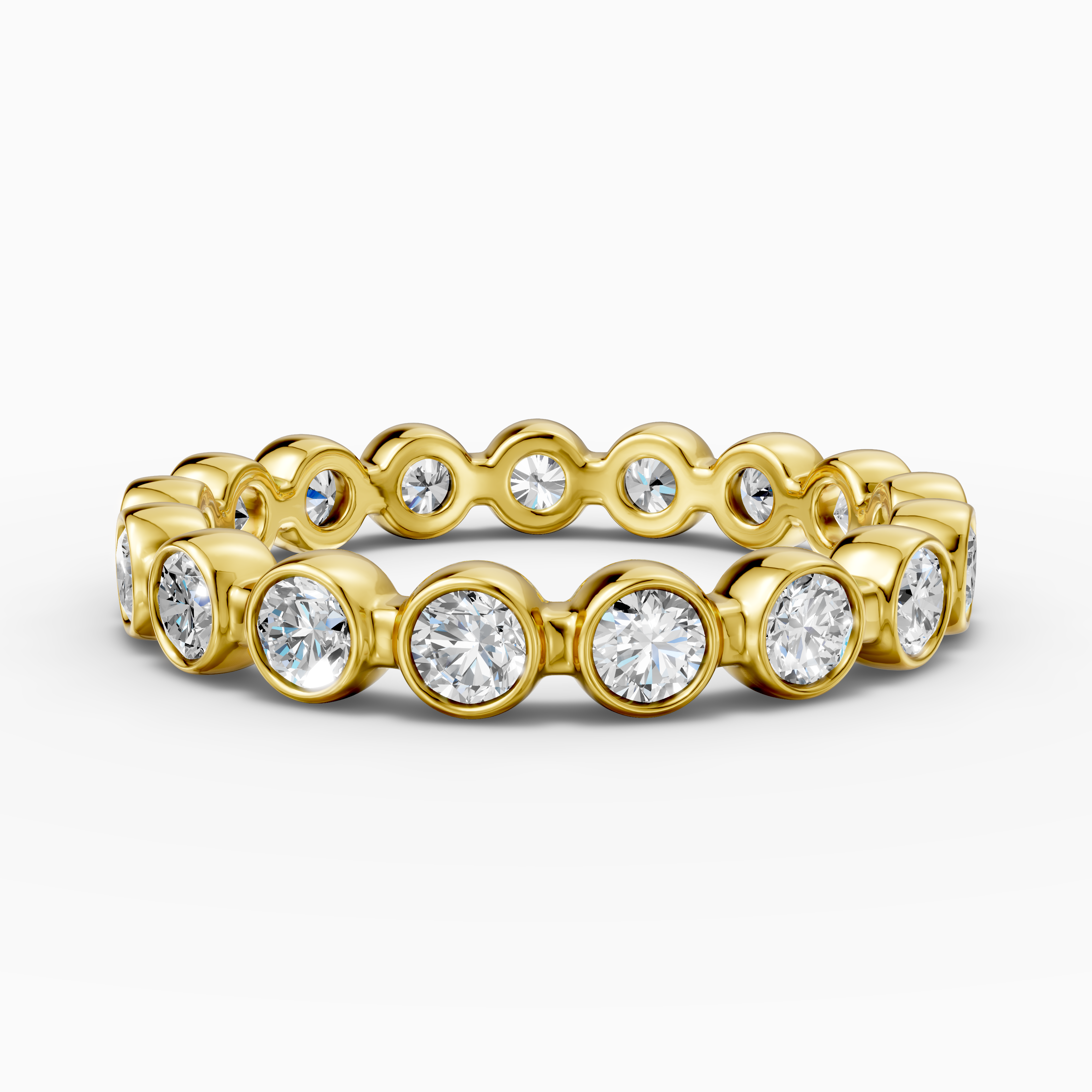 18k Yellow Gold Cultured Diamond Band